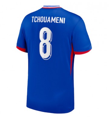 Francia Aurelien Tchouameni #8 Primera Equipación Eurocopa 2024 Manga Corta